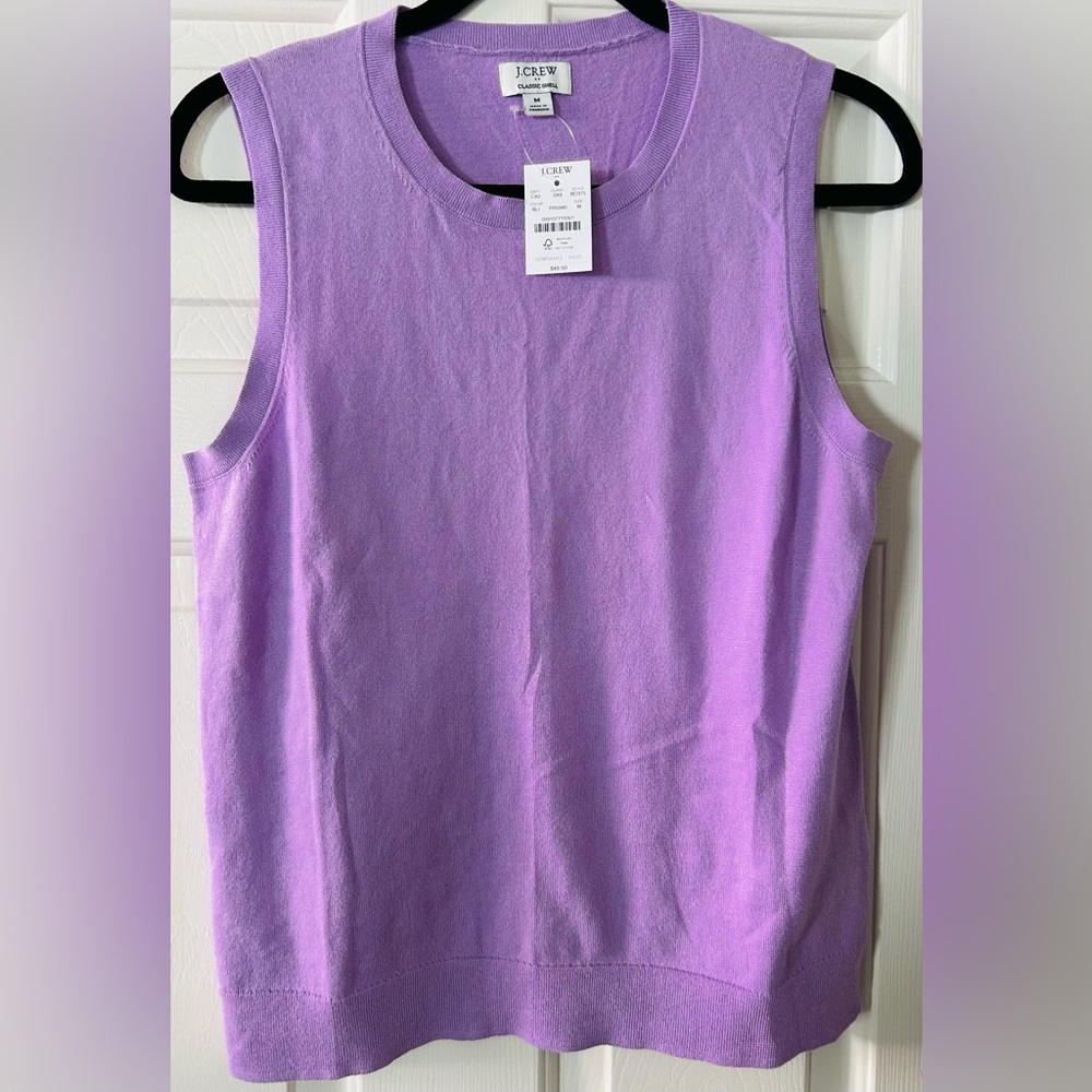 J. Crew Lavender Sweater Shell Tank Top
